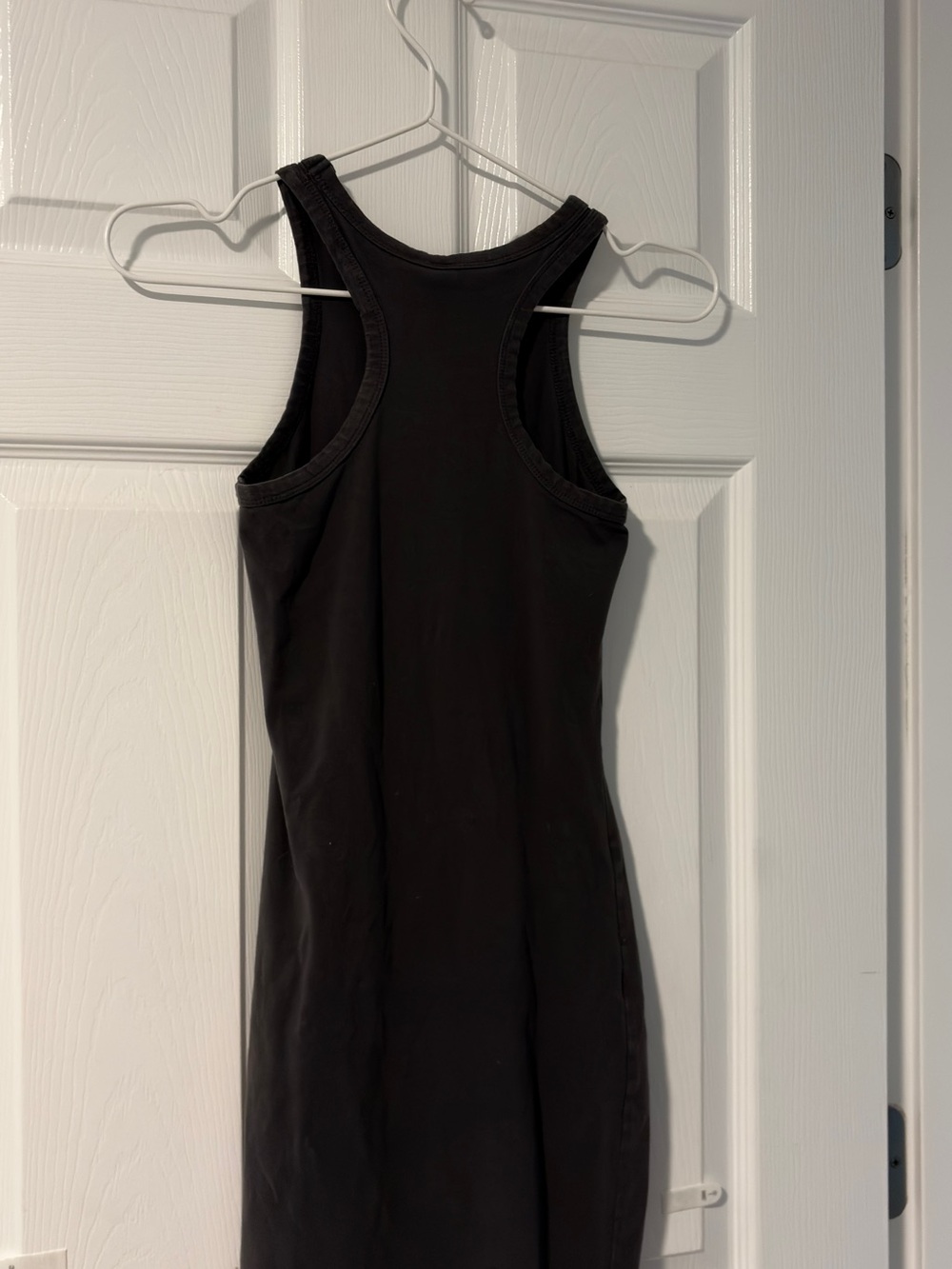 Charcoal Grey Racerback Tank Dress